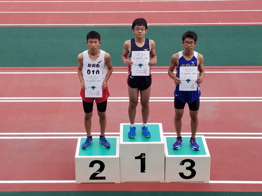 県大会 陸上部 田中くん 1年男子100m 1位 尚学館中学校 高等部